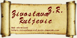 Živoslava Ruljević vizit kartica